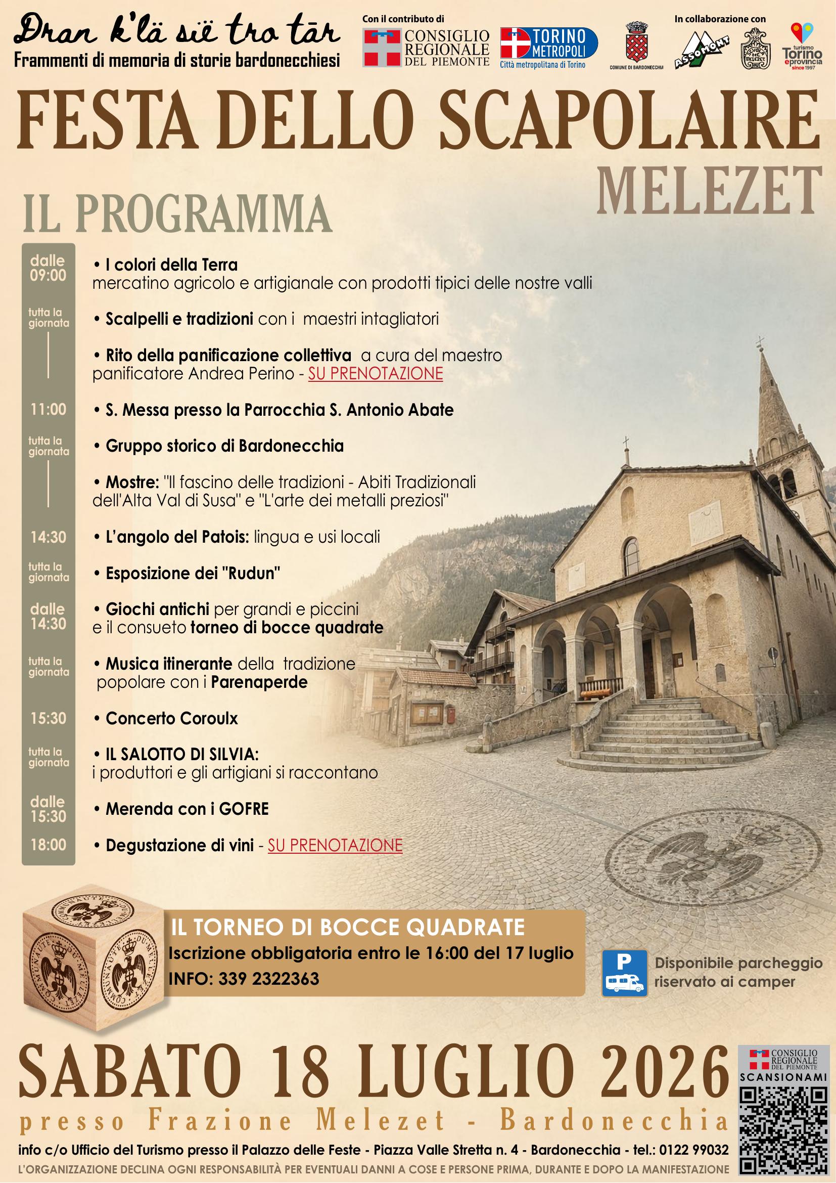 Locandina Festa dello Scapolaire 2026